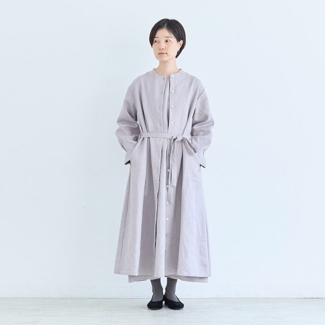 erikaさんコラボ】リネンデニムコートワンピース