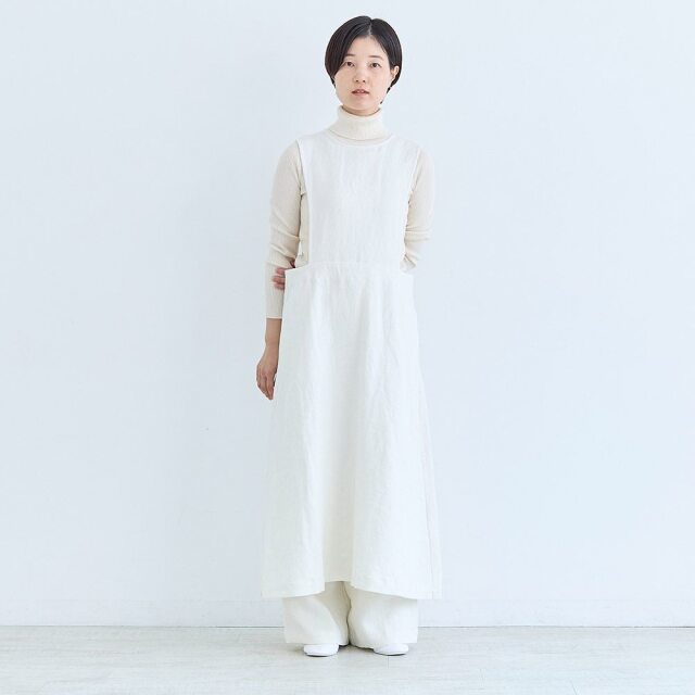 0624AS63081 【erikaさんコラボ】リネンデニムジャンパースカート