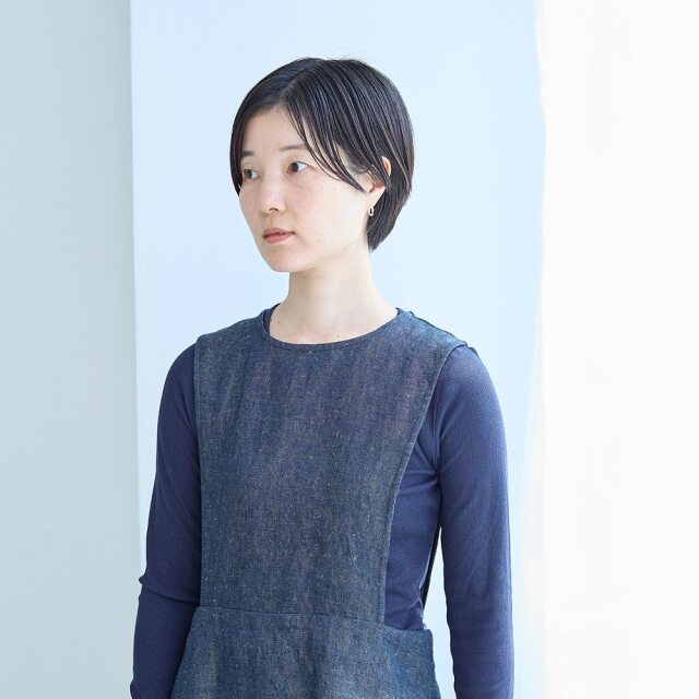 0624AS63081 【erikaさんコラボ】リネンデニムジャンパースカート