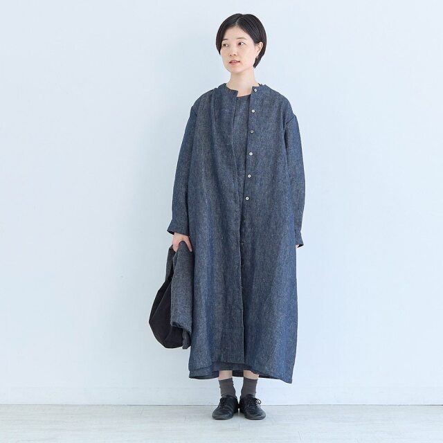 0624AS63081 【erikaさんコラボ】リネンデニムジャンパースカート