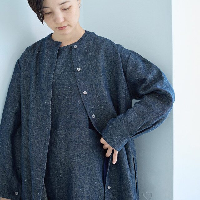 TUTIE.｜【erikaさんコラボ】リネンデニムジャンパースカート