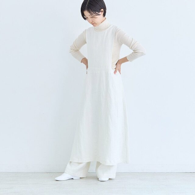 0624AS63081 【erikaさんコラボ】リネンデニムジャンパースカート