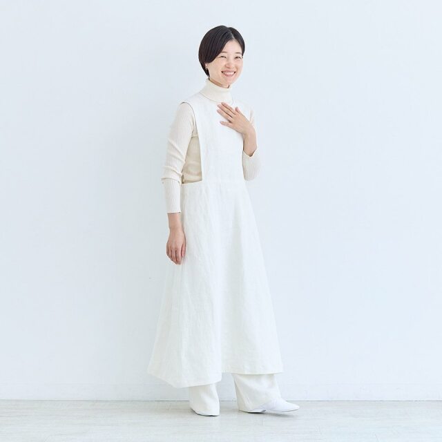 0624AS63081 【erikaさんコラボ】リネンデニムジャンパースカート