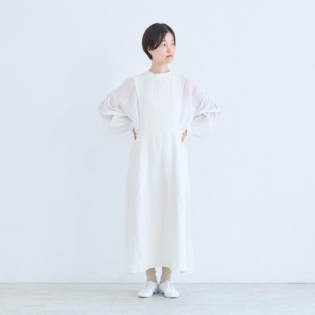 0624AS63081 【erikaさんコラボ】リネンデニムジャンパースカート