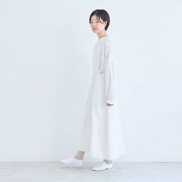 0624AS63081 【erikaさんコラボ】リネンデニムジャンパースカート