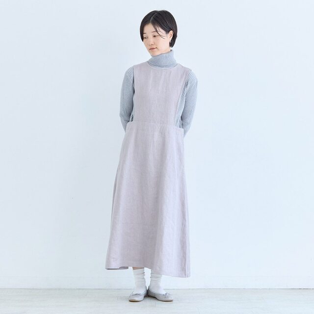 0624AS63081 【erikaさんコラボ】リネンデニムジャンパースカート