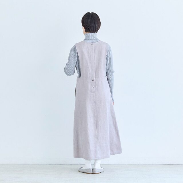 0624AS63081 【erikaさんコラボ】リネンデニムジャンパースカート
