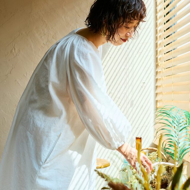 0624AS63088 【tomomiさんコラボ】【丈が選べる】コットンリネンブロード2WAYワンピース