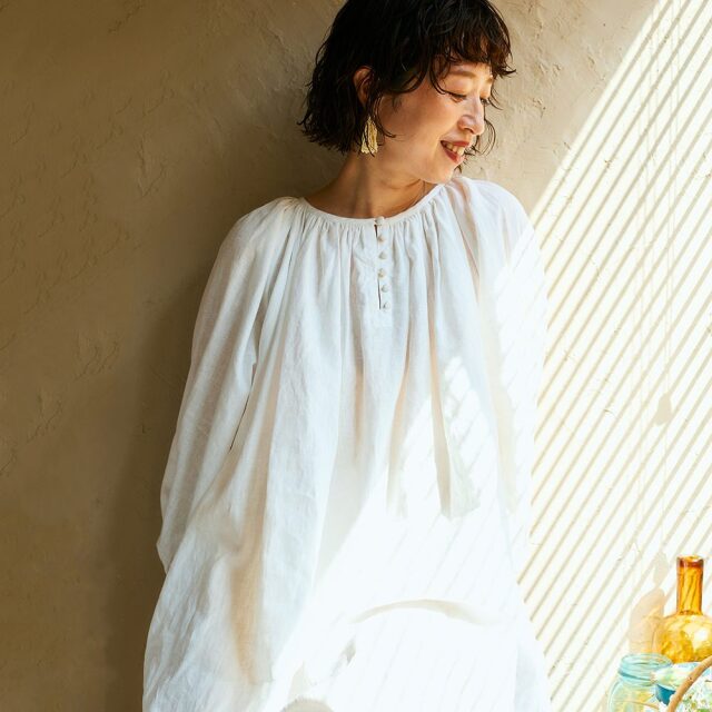 0624AS63088 【tomomiさんコラボ】【丈が選べる】コットンリネンブロード2WAYワンピース