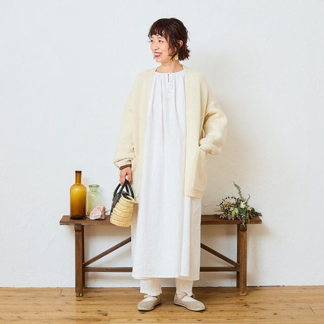 0624AS63088 【tomomiさんコラボ】【丈が選べる】コットンリネンブロード2WAYワンピース
