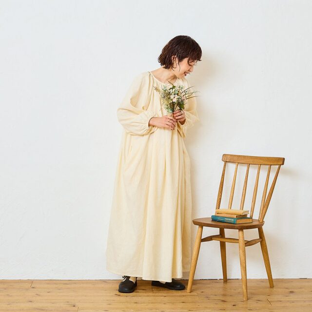 0624AS63088 【tomomiさんコラボ】【丈が選べる】コットンリネンブロード2WAYワンピース