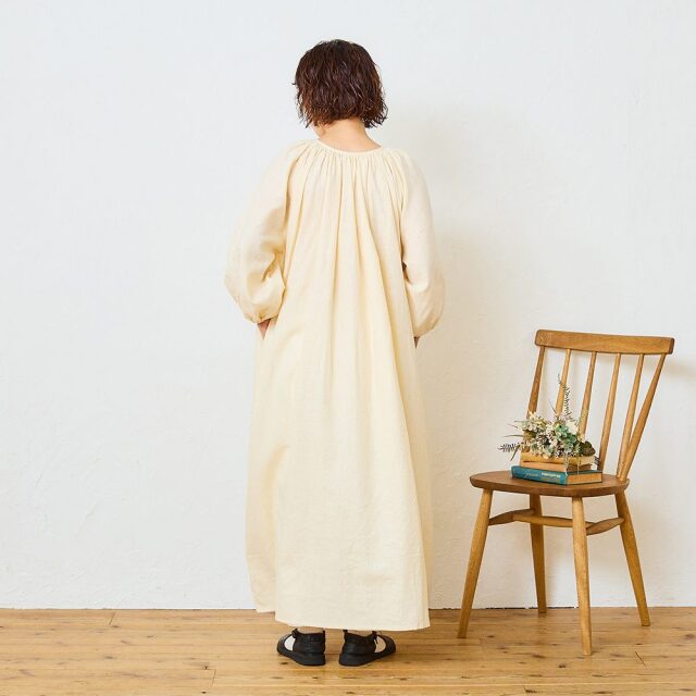 0624AS63088 【tomomiさんコラボ】【丈が選べる】コットンリネンブロード2WAYワンピース