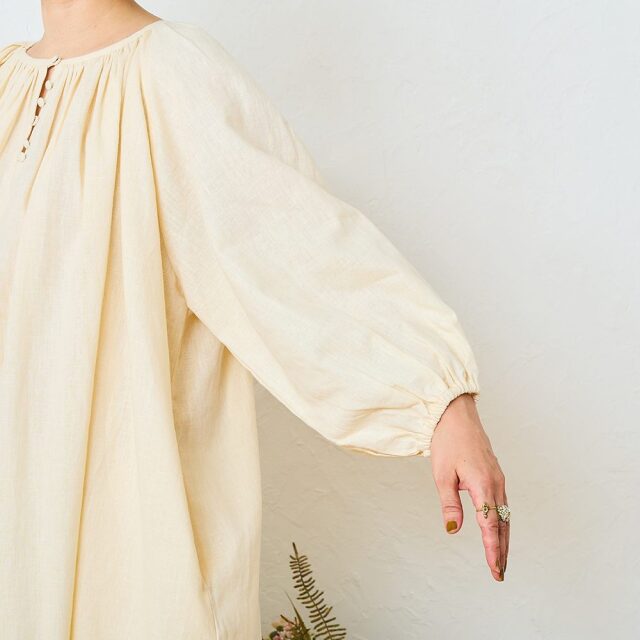 0624AS63088 【tomomiさんコラボ】【丈が選べる】コットンリネンブロード2WAYワンピース