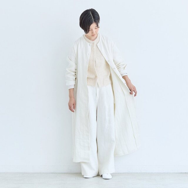 0624AS66082 【erikaさんコラボ】リネンデニムタックパンツ