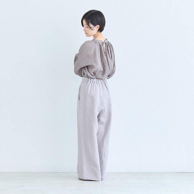 0624AS66082 【erikaさんコラボ】リネンデニムタックパンツ