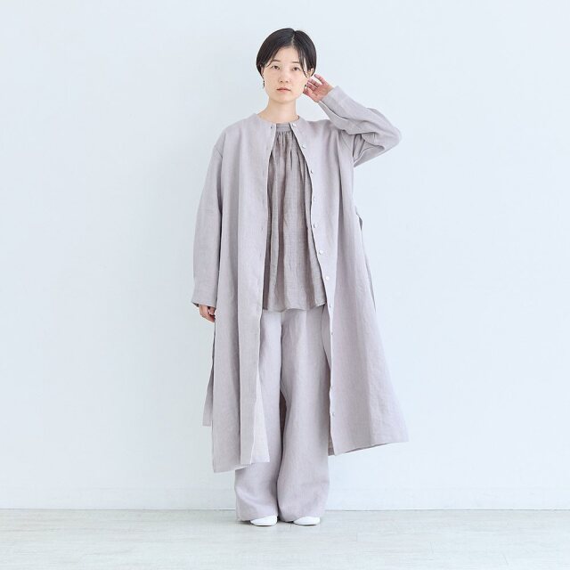 0624AS66082 【erikaさんコラボ】リネンデニムタックパンツ