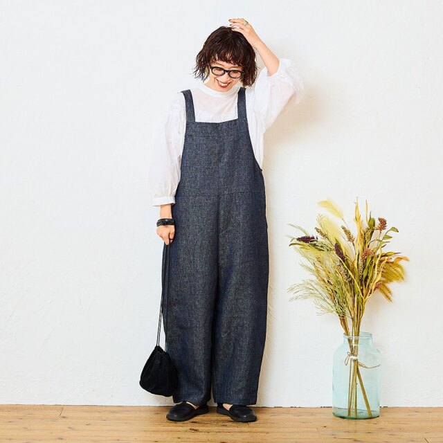 再販売【tomomiさんコラボ】リネンデニムサロペット