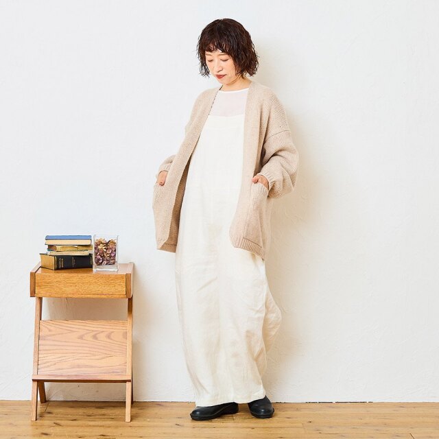 受付終了【tomomiさんコラボ】リネンデニムサロペット / 4月上旬お届け 