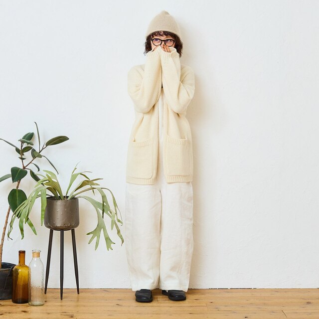 tomomiさんコラボ】ソフトウールニットカーディガン 