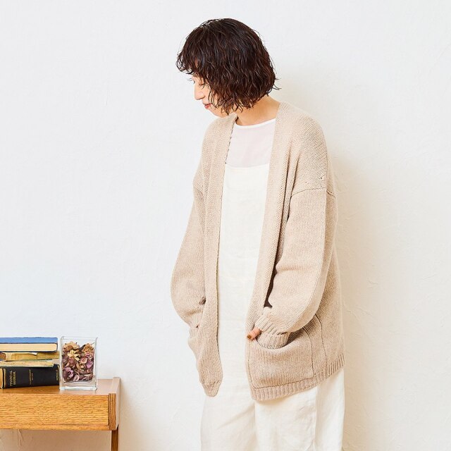 tomomiさんコラボ】ソフトウールニットカーディガン 