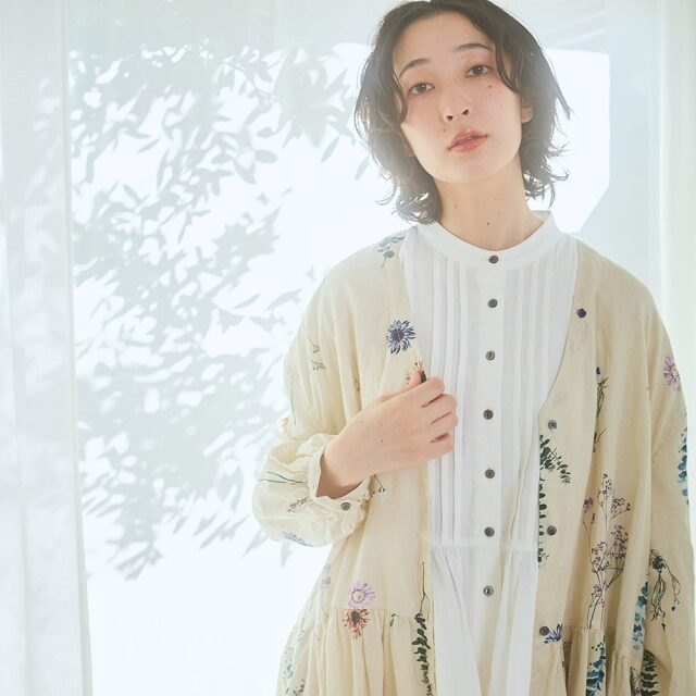 【hiromi.himawari ✨】❤️カルバンクライン ✨ワンピース リネンコットンローン モノトーンひなげしプリントワンピース