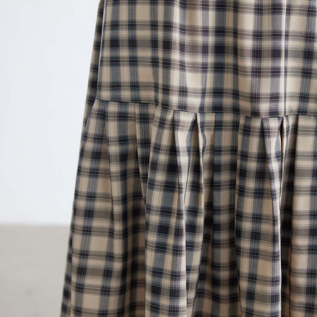 0624AT-57607 リヨセルコットンチェック２ＷＡＹスカート