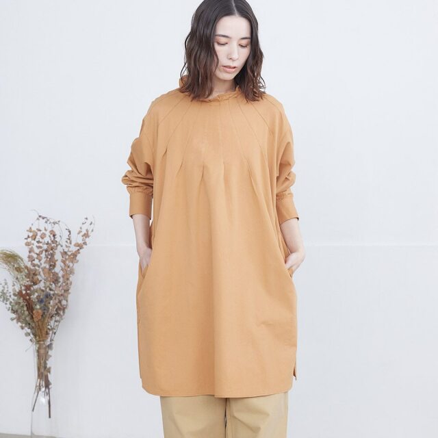 0624AT-62609 コットンツイルタックチュニック