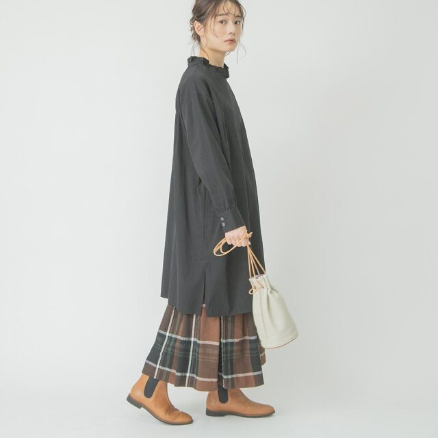コットンツイルタックチュニック