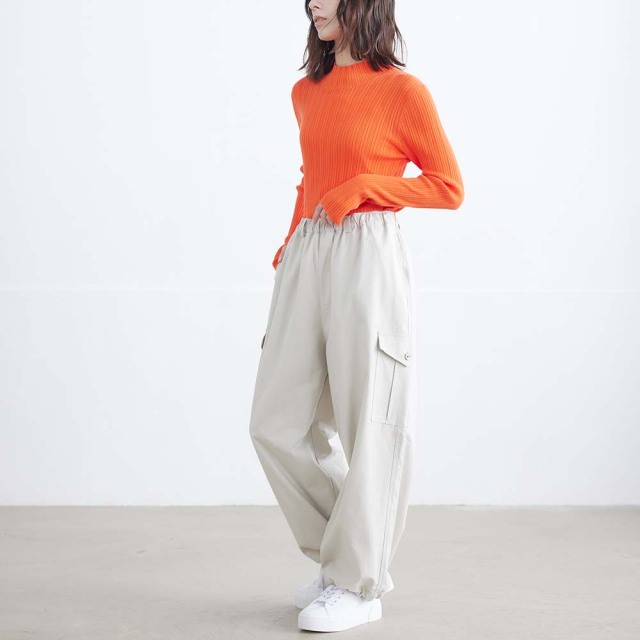 0624AT-66004 コットンリヨセルツイルカーゴパンツ