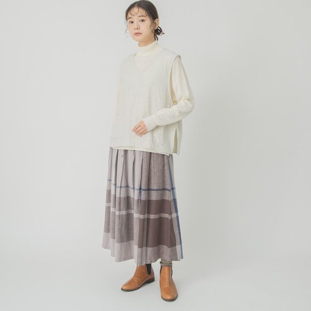 0624AT40035 コットンダブルガーゼベスト