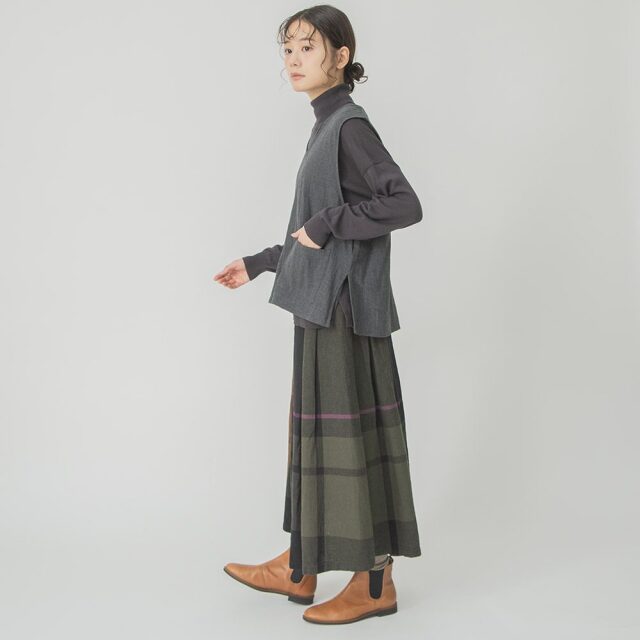 0624AT40035 コットンダブルガーゼベスト