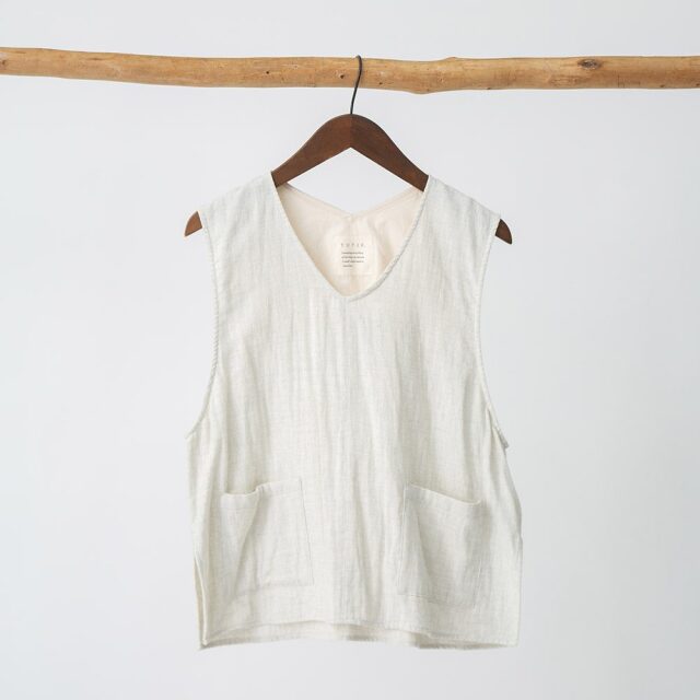 0624AT40035 コットンダブルガーゼベスト