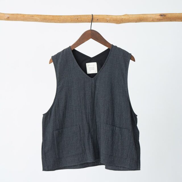 0624AT40035 コットンダブルガーゼベスト