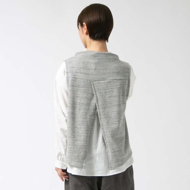 0624AT70844コットンヴィンテージ裏毛ボトルネックベスト