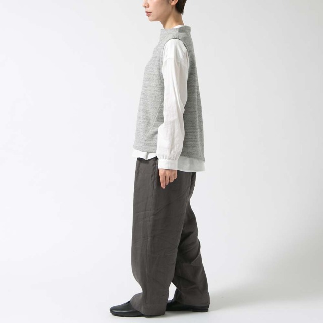 0624AT70844コットンヴィンテージ裏毛ボトルネックベスト