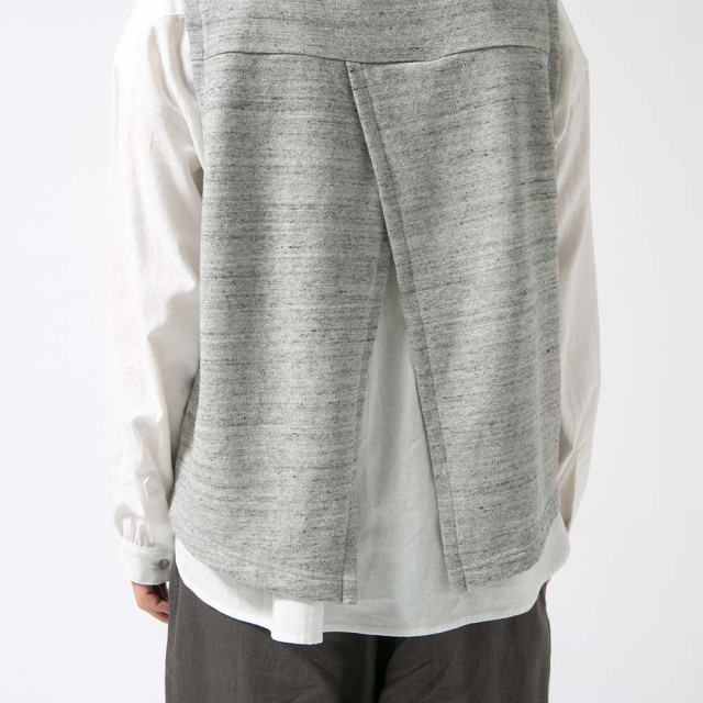 0624AT70844コットンヴィンテージ裏毛ボトルネックベスト