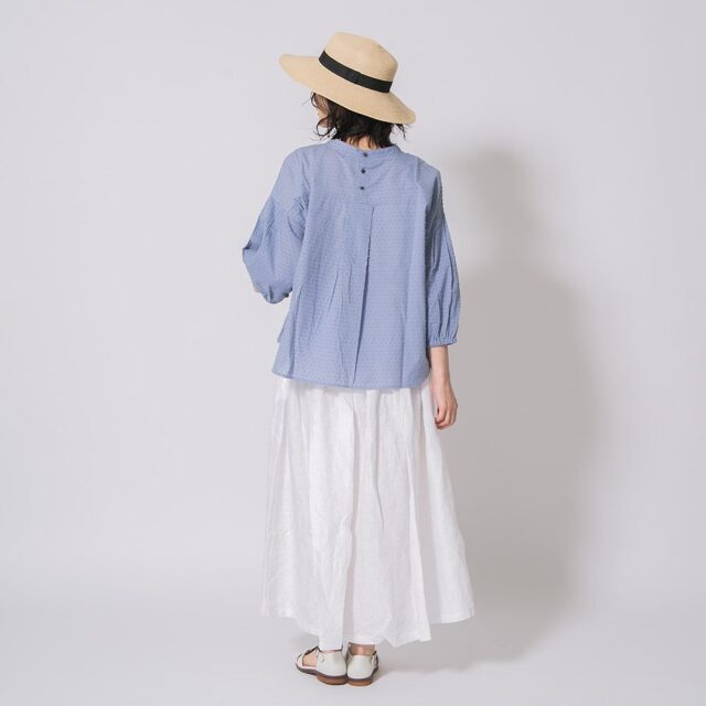 0624PS-51355 コットンカットドビーブラウス