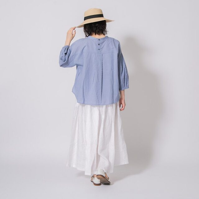 0624PS-51355 コットンカットドビーブラウス