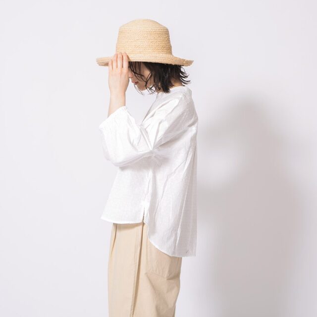 0624PS-51355 コットンカットドビーブラウス