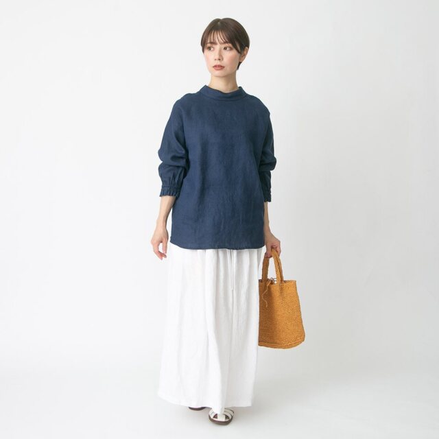 リネン2WAYブラウス
