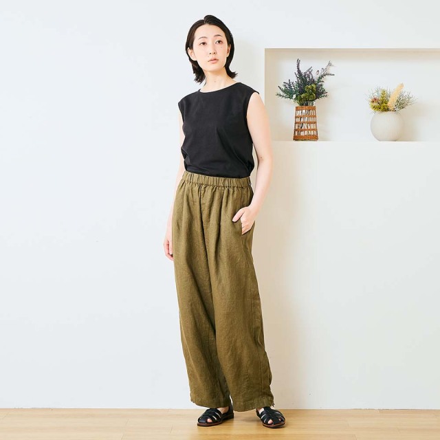 0624US-66368 リネンコクーンパンツ