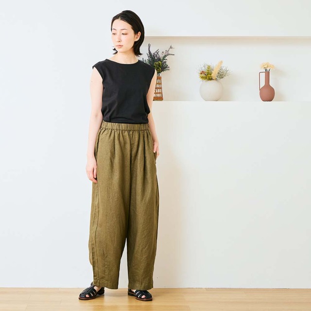 0624US-66368 リネンコクーンパンツ