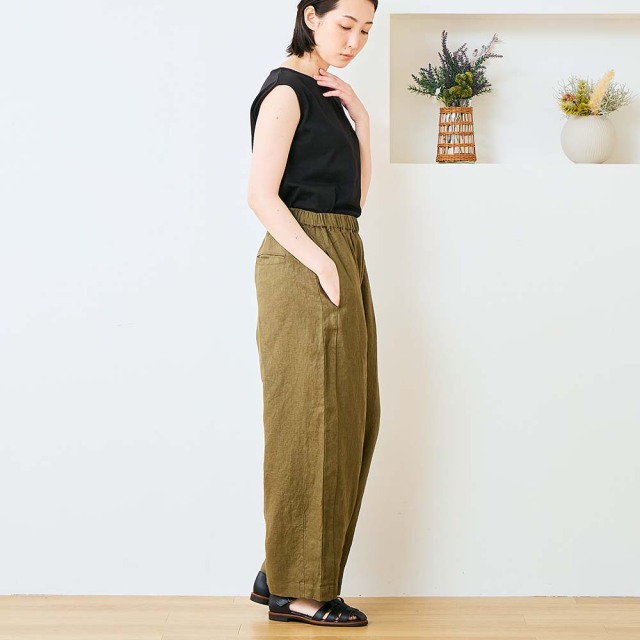 0624US-66368 リネンコクーンパンツ