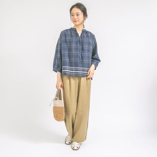 0624US-66368 リネンコクーンパンツ