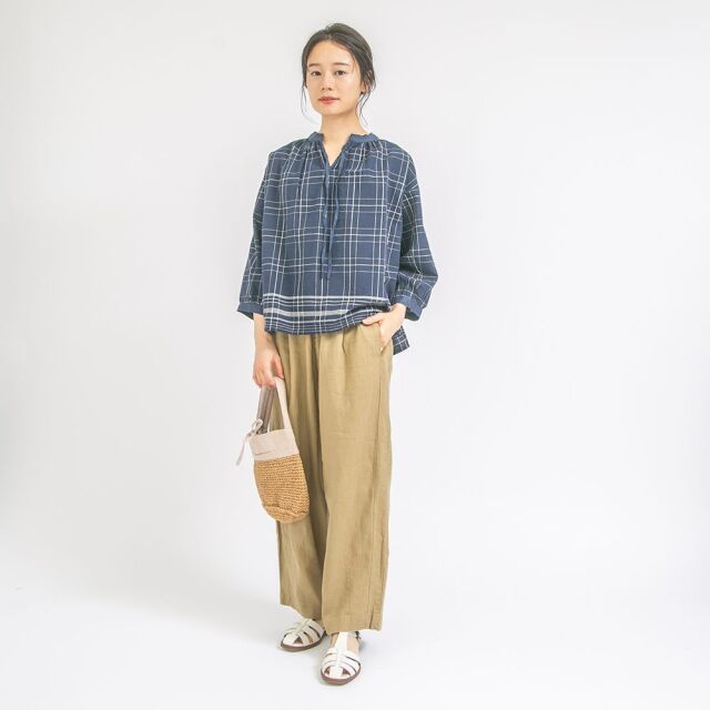 0624US-66368 リネンコクーンパンツ