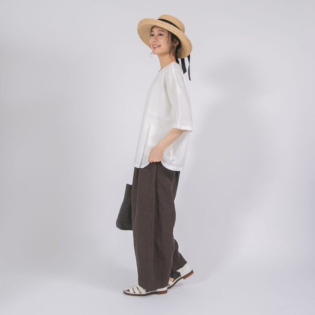 0624US-66368 リネンコクーンパンツ