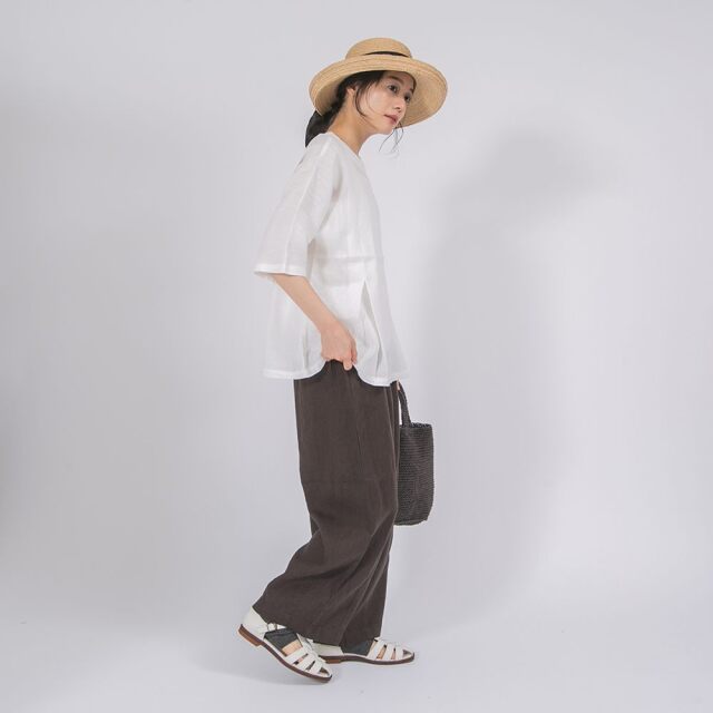 0624US-66368 リネンコクーンパンツ