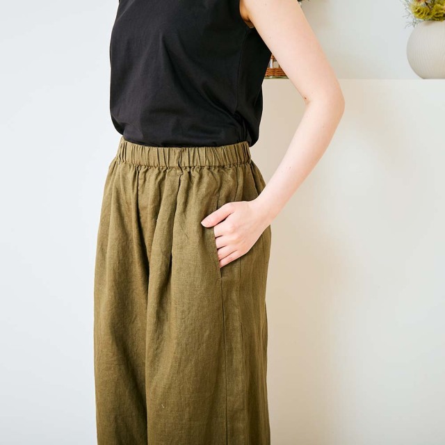 0624US-66368 リネンコクーンパンツ