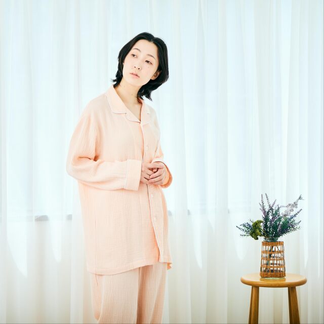 0624US01376 ふんわりコットンダブルガーゼパジャマ