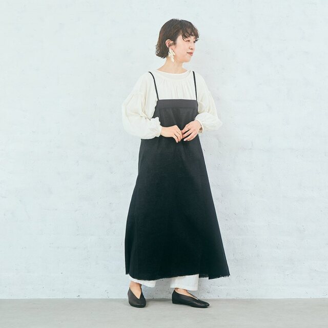 【tomomiさんコラボ】コットンリネンボイルキャミソールワンピース｜再販売